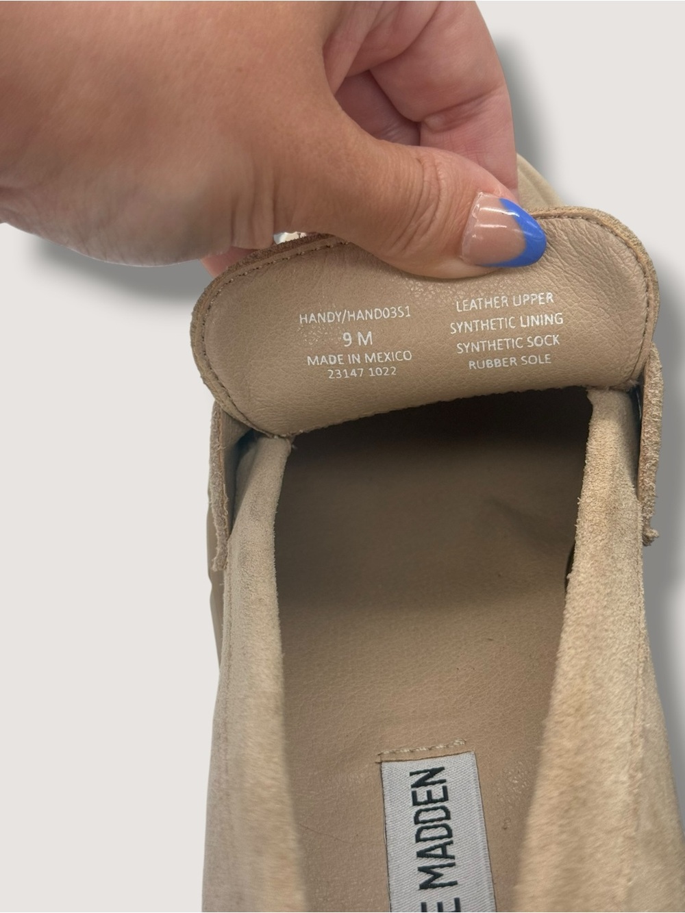 Steve Madden Tan Suede Lug-Sole Penny Loafers - Picture 7 of 8